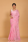 Morchari Kota Embroidery Saree - Pink