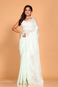 Morchari Kota Embroidery Saree - Sea Green