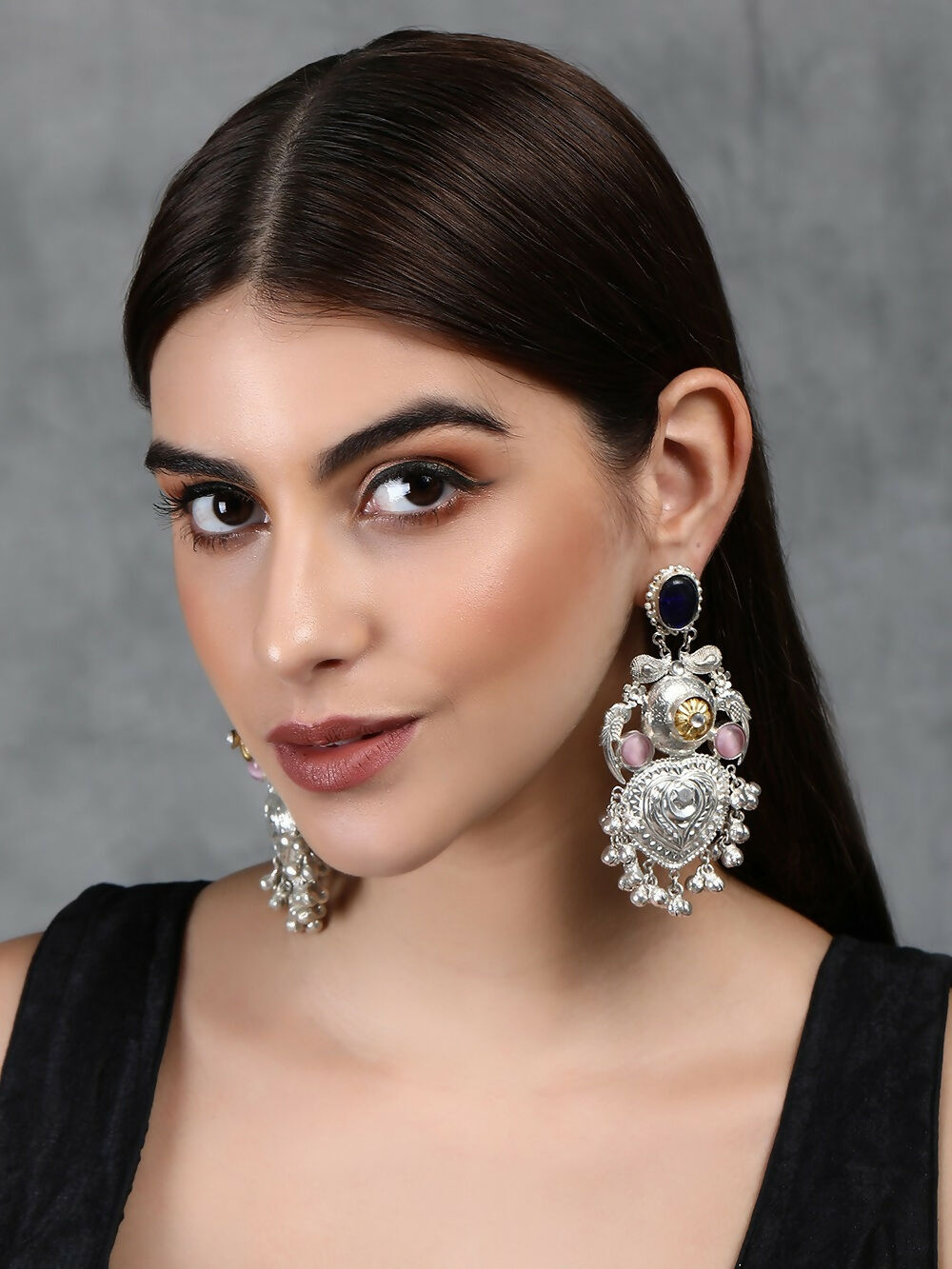 Joban Fashion Women Ghungroo Style Silver Tone Earrings