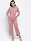 Jompers Women Purple Solid Jumpsuit