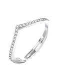 Joban Fashion Silver Brass Adjustable Ring