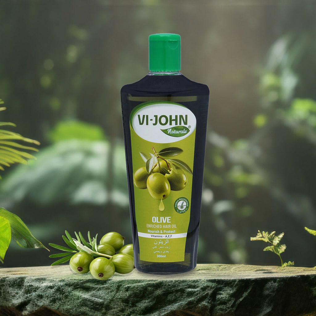VI-JOHN Naturale Olive Enriched Hair Oil Nourish & Protect with Vitamin A.E & F