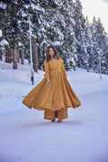 Jyoti Fashion Women's Mustard Cotton Silk Heavy Digital Printed Kurta Plazo Set