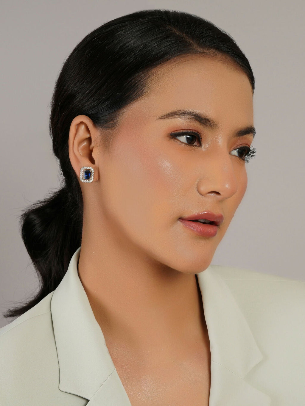 stone stud (Blue) - Ruby Raang