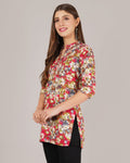 Jaitra Apparels Women Printed Rayon Straight Kurta (Multicolor)
