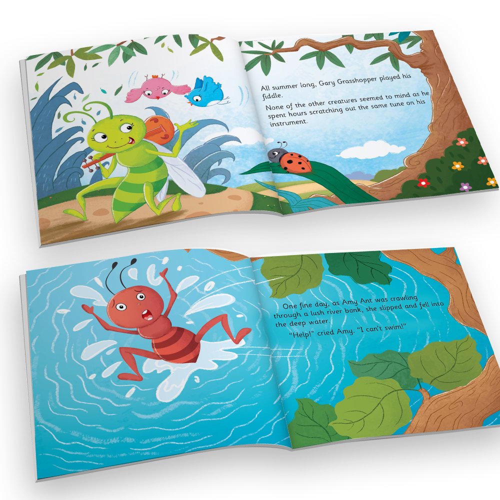 Jolly Kids Aesop's Fables Stories Books Set of 12 for Kids Ages 3-6 Years| Bedtime Moral Stories