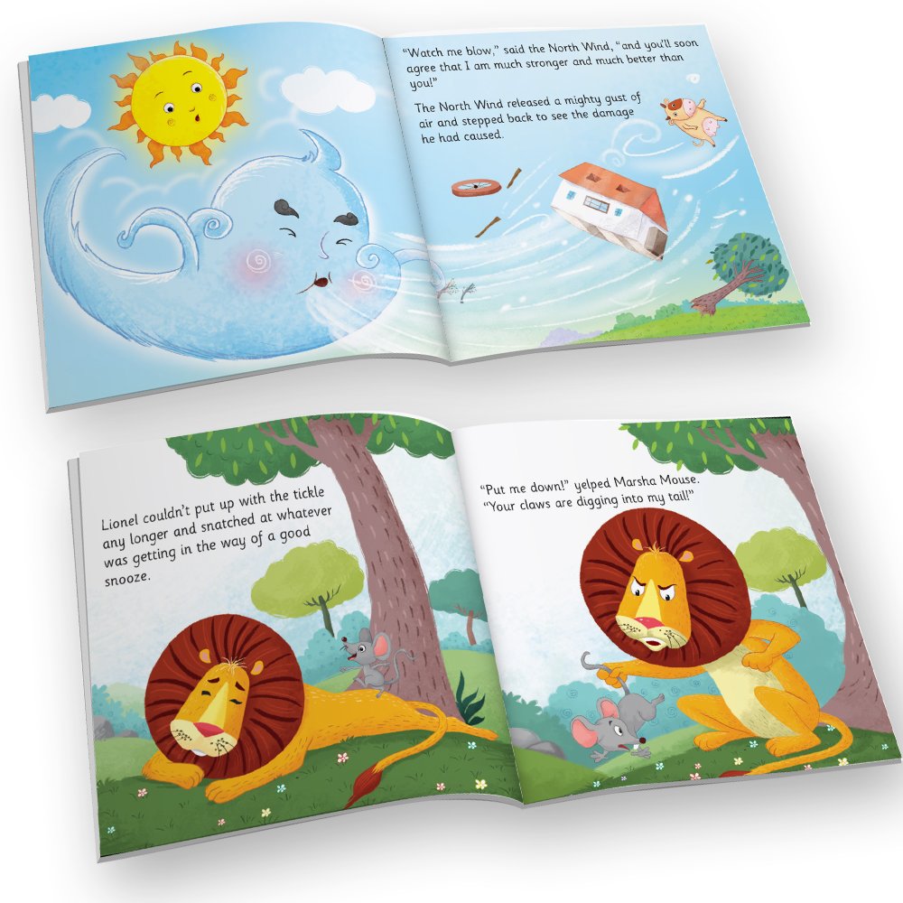 Jolly Kids Aesop's Fables Stories Books Set of 12 for Kids Ages 3-6 Years| Bedtime Moral Stories