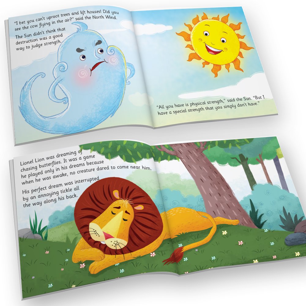 Jolly Kids Aesop's Fables Stories Books Set of 12 for Kids Ages 3-6 Years| Bedtime Moral Stories