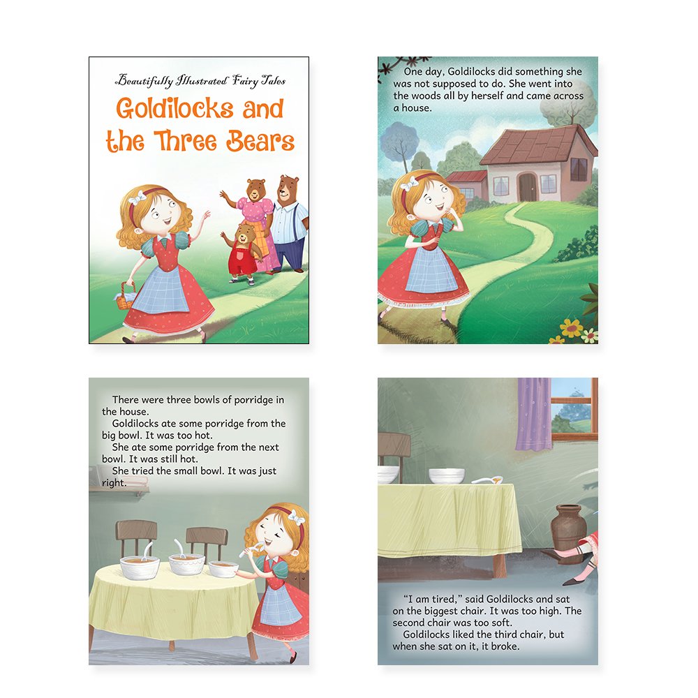 Jolly Kids Beautifully Illustrated Fairy Tales 4 in 1 Books B Set of 2| Ultimate Collection of Bedtime Megical Stories For Children Ages 3-8 Years