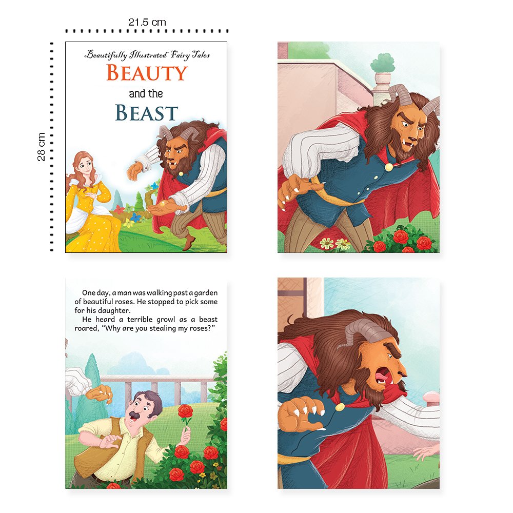 Jolly Kids Beautifully Illustrated Fairy Tales 4 in 1 Books C Set of 2| Ultimate Collection of Bedtime Megical Stories For Children Ages 3-8 Years