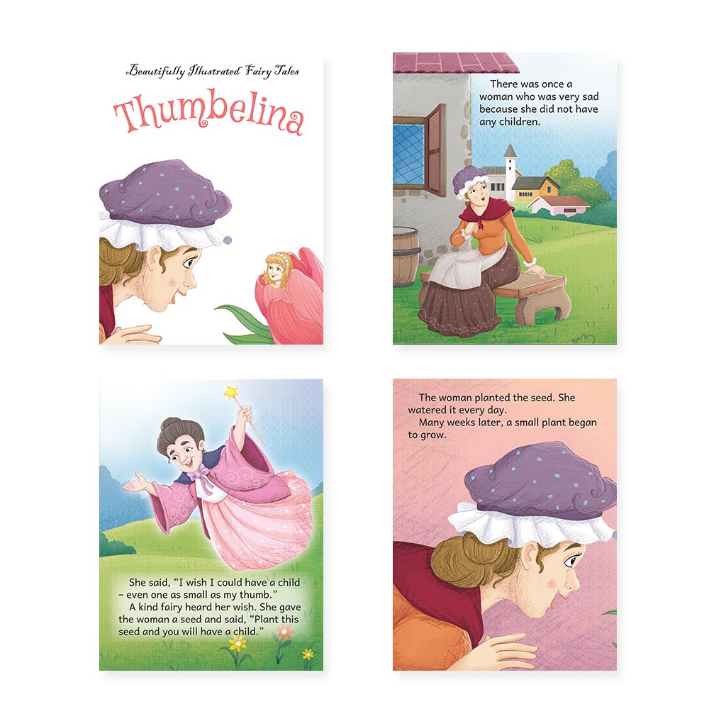 Jolly Kids Beautifully Illustrated Fairy Tales 4 in 1 Books D Set of 2| Ultimate Collection of Bedtime Megical Stories For Children Ages 3-8 Years