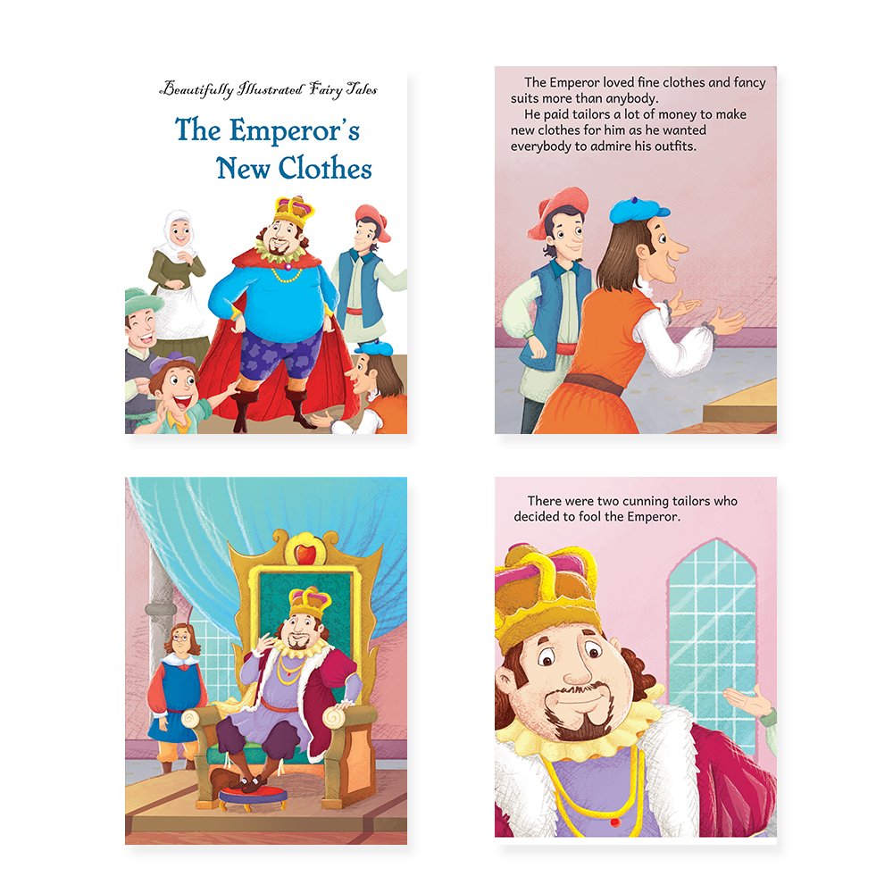 Jolly Kids Beautifully Illustrated Fairy Tales 4 in 1 Books F Set of 2| Ultimate Collection of Bedtime Megical Stories For Children Ages 3-8 Years