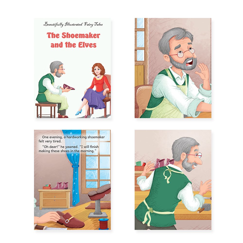 Jolly Kids Beautifully Illustrated Fairy Tales 4 in 1 Books F Set of 2| Ultimate Collection of Bedtime Megical Stories For Children Ages 3-8 Years