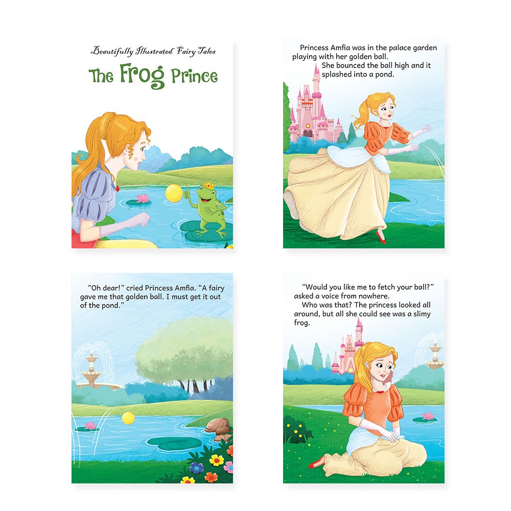 Jolly Kids Beautifully Illustrated Fairy Tales 4 in 1 Books Set of 4| Ultimate Collection of Bedtime Megical Stories For Children Ages 3-8 Years