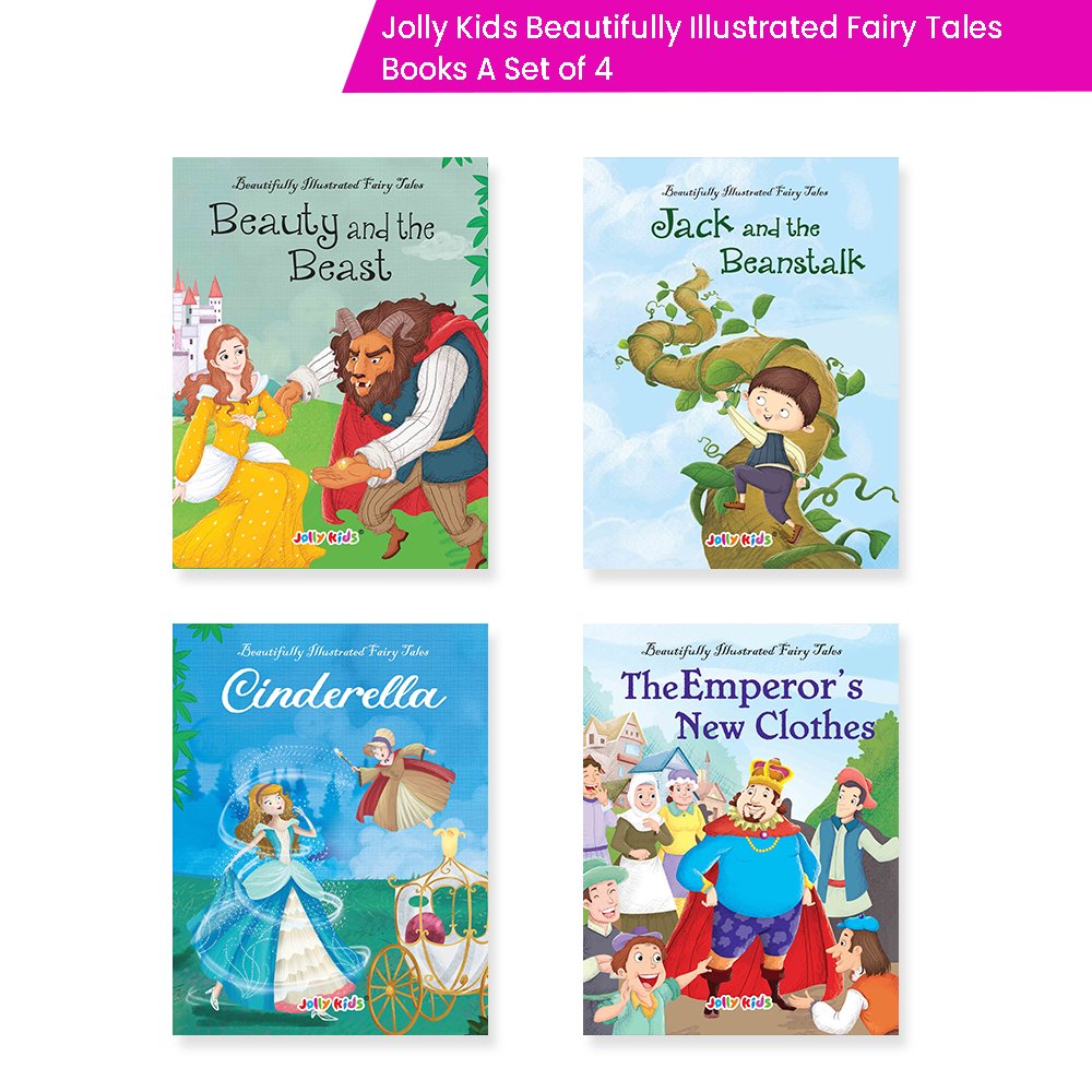 Jolly Kids Beautifully Illustrated Fairy Tales Books A Set of 4 For Kids Ages 3-8 Years| Classic Storytelling Gift Book