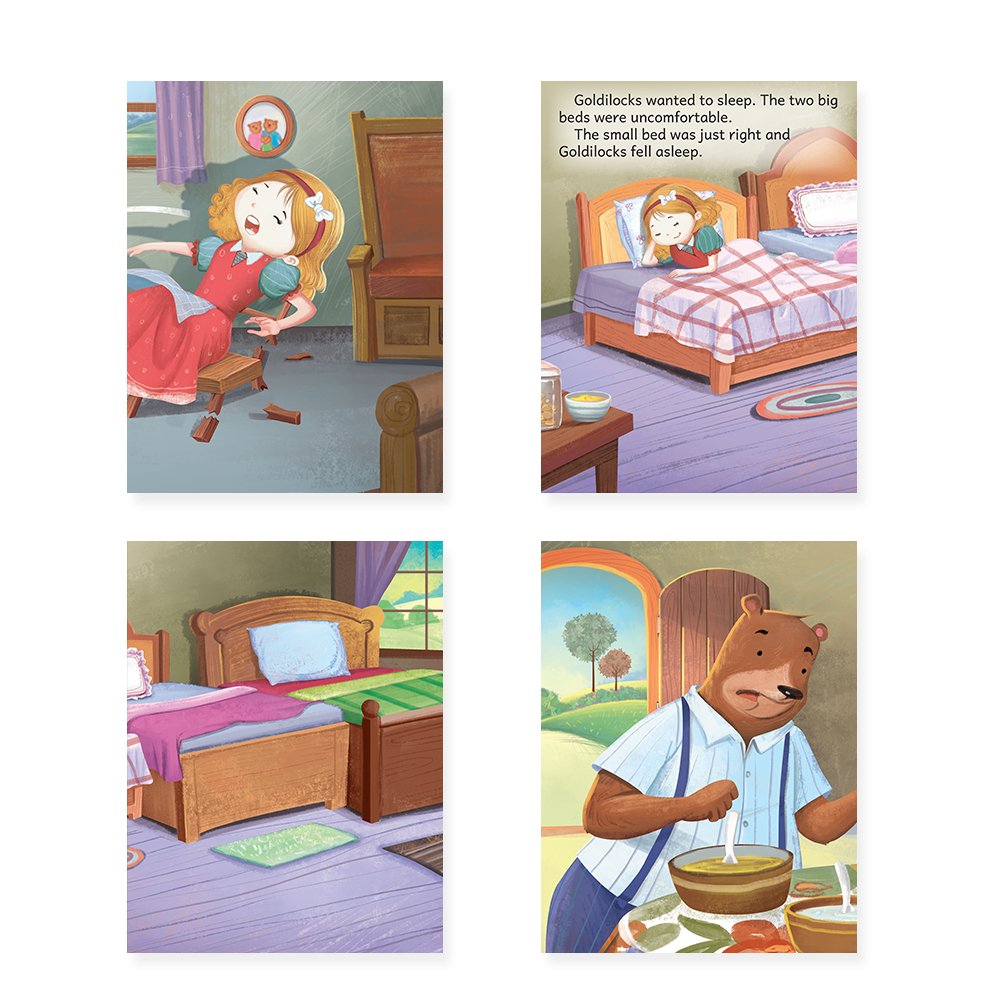 Jolly Kids Beautifully Illustrated Fairy Tales Books C Set of 4 Combo Storytelling Books For Kids Ages 3-8 Years