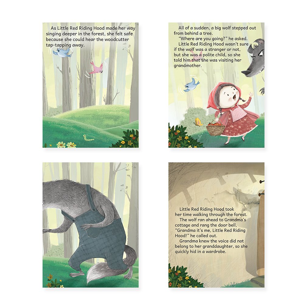 Jolly Kids Beautifully Illustrated Fairy Tales Books D Set of 4 Combo Storytelling Books For Kids Ages 3-8 Years