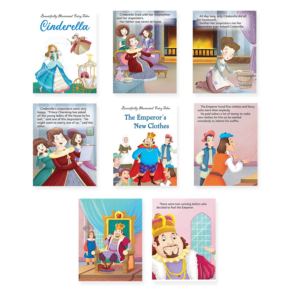 Jolly Kids Beautifully Illustrated Fairy Tales Books G Set of 16 For Kids Ages 3-8 Years| Combo Storytelling Books