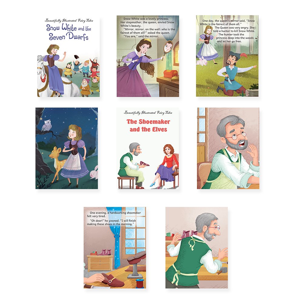 Jolly Kids Beautifully Illustrated Fairy Tales Books G Set of 16 For Kids Ages 3-8 Years| Combo Storytelling Books