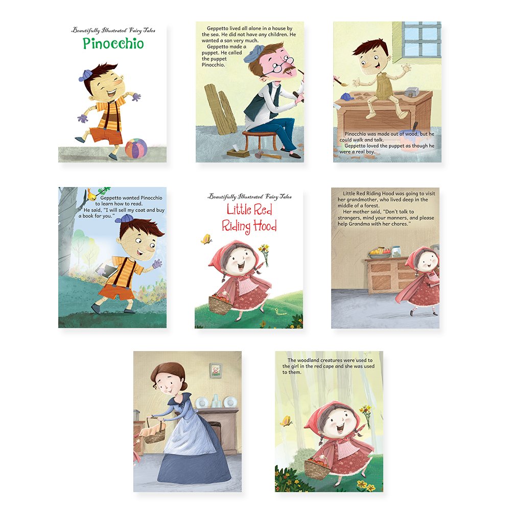 Jolly Kids Beautifully Illustrated Fairy Tales Books G Set of 16 For Kids Ages 3-8 Years| Combo Storytelling Books