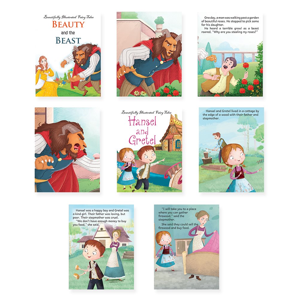 Jolly Kids Beautifully Illustrated Fairy Tales Books G Set of 16 For Kids Ages 3-8 Years| Combo Storytelling Books