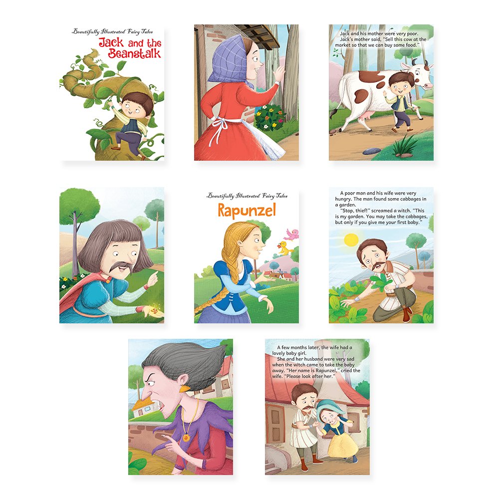 Jolly Kids Beautifully Illustrated Fairy Tales Books G Set of 16 For Kids Ages 3-8 Years| Combo Storytelling Books