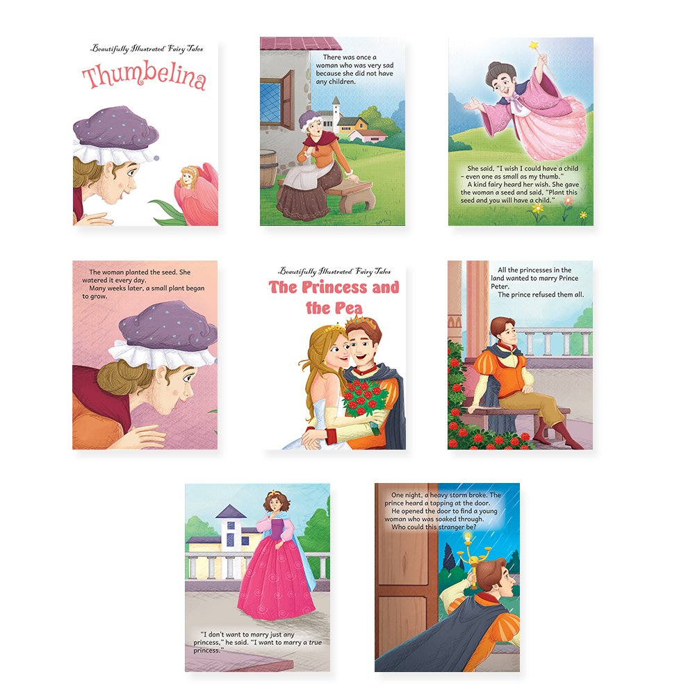 Jolly Kids Beautifully Illustrated Fairy Tales Books G Set of 16 For Kids Ages 3-8 Years| Combo Storytelling Books