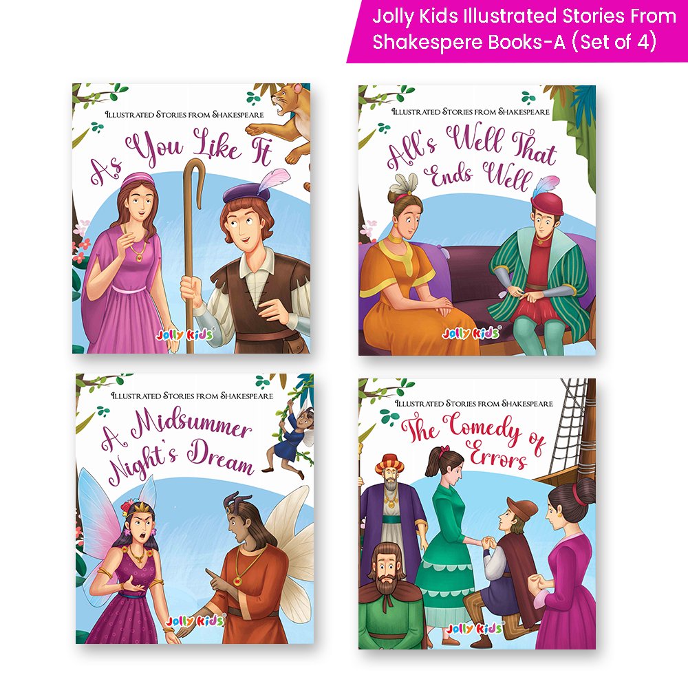 Shakespeare for Young Minds: Jolly Kids' Illustrated Stories A Combo Set of 4 Ages 6-12 Years