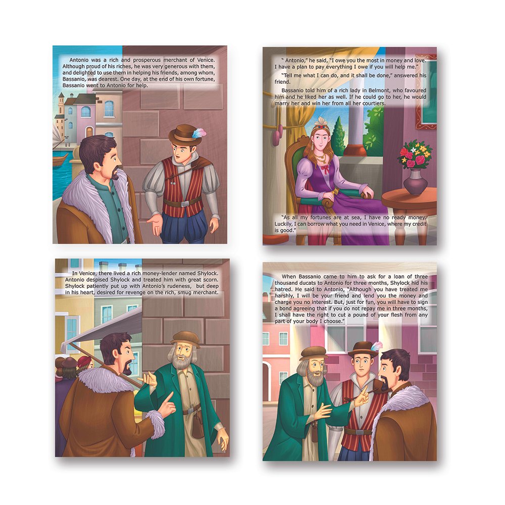 Shakespeare for Young Minds: Jolly Kids' Illustrated Stories C Combo Set of 4 Ages 6-12 Years