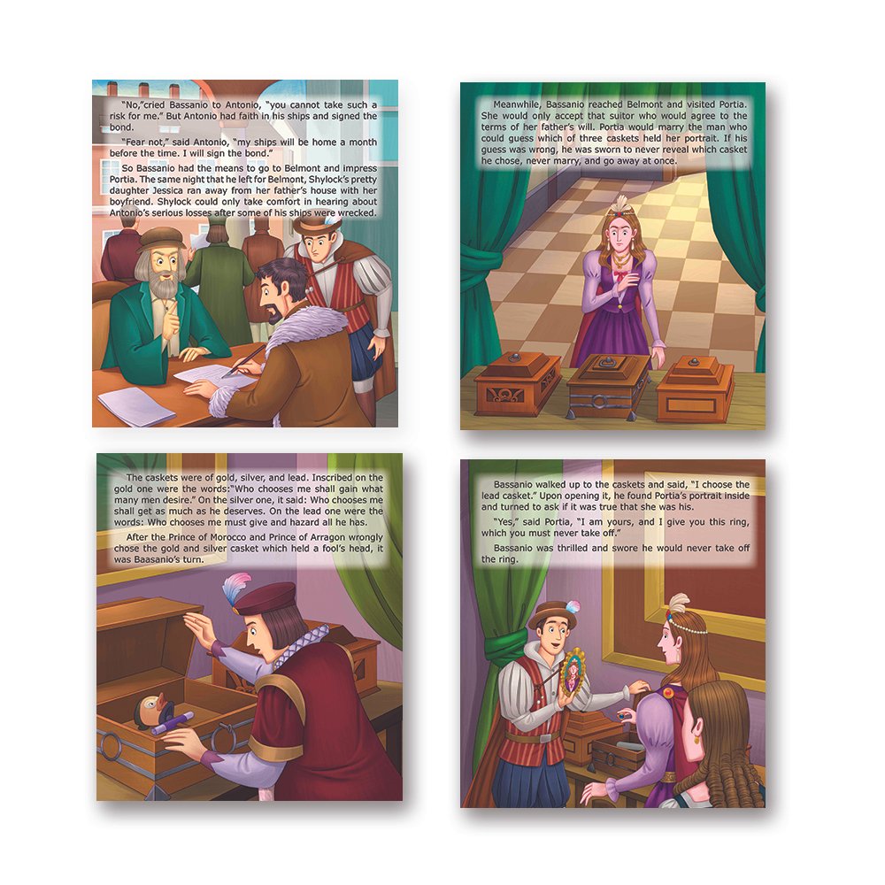 Shakespeare for Young Minds: Jolly Kids' Illustrated Stories C Combo Set of 4 Ages 6-12 Years
