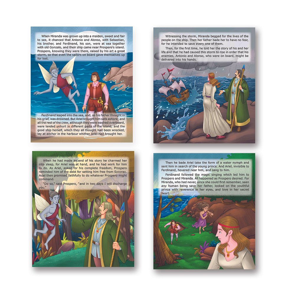 Shakespeare for Young Minds: Jolly Kids' Illustrated Stories C Combo Set of 4 Ages 6-12 Years