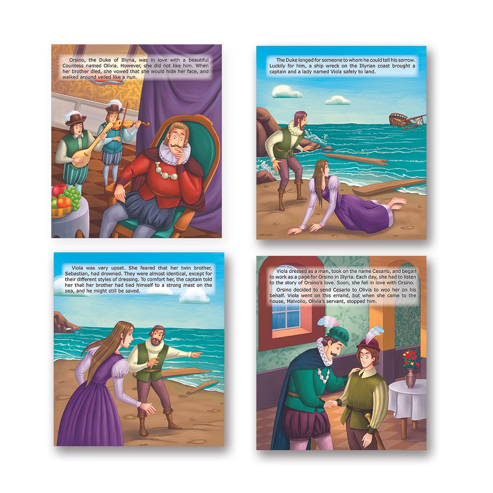Shakespeare for Young Minds: Jolly Kids' Illustrated Stories C Combo Set of 4 Ages 6-12 Years