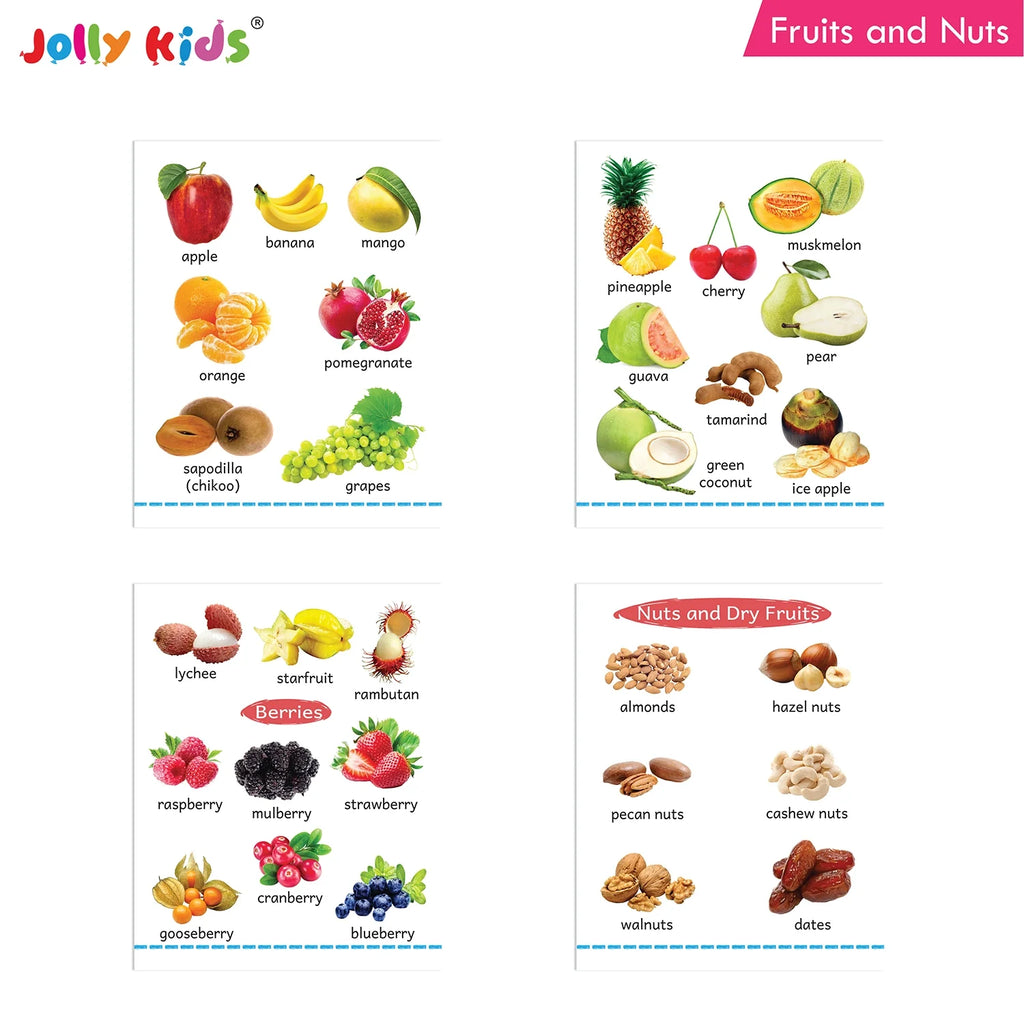Jolly Kids My Big Board Books Set of 8 for Toddlers Ages 0-3 Years| Picture Learning Books