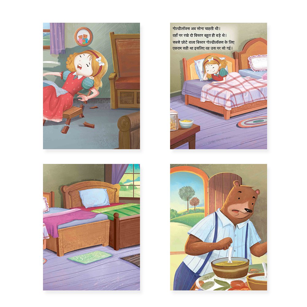 Jolly Kids Sundar Chitrit Pari Kathaye pustak C Set of 4 For Kids Ages 3-8 Years| Ultimate Collection of Magical Fairy Tales in Hindi