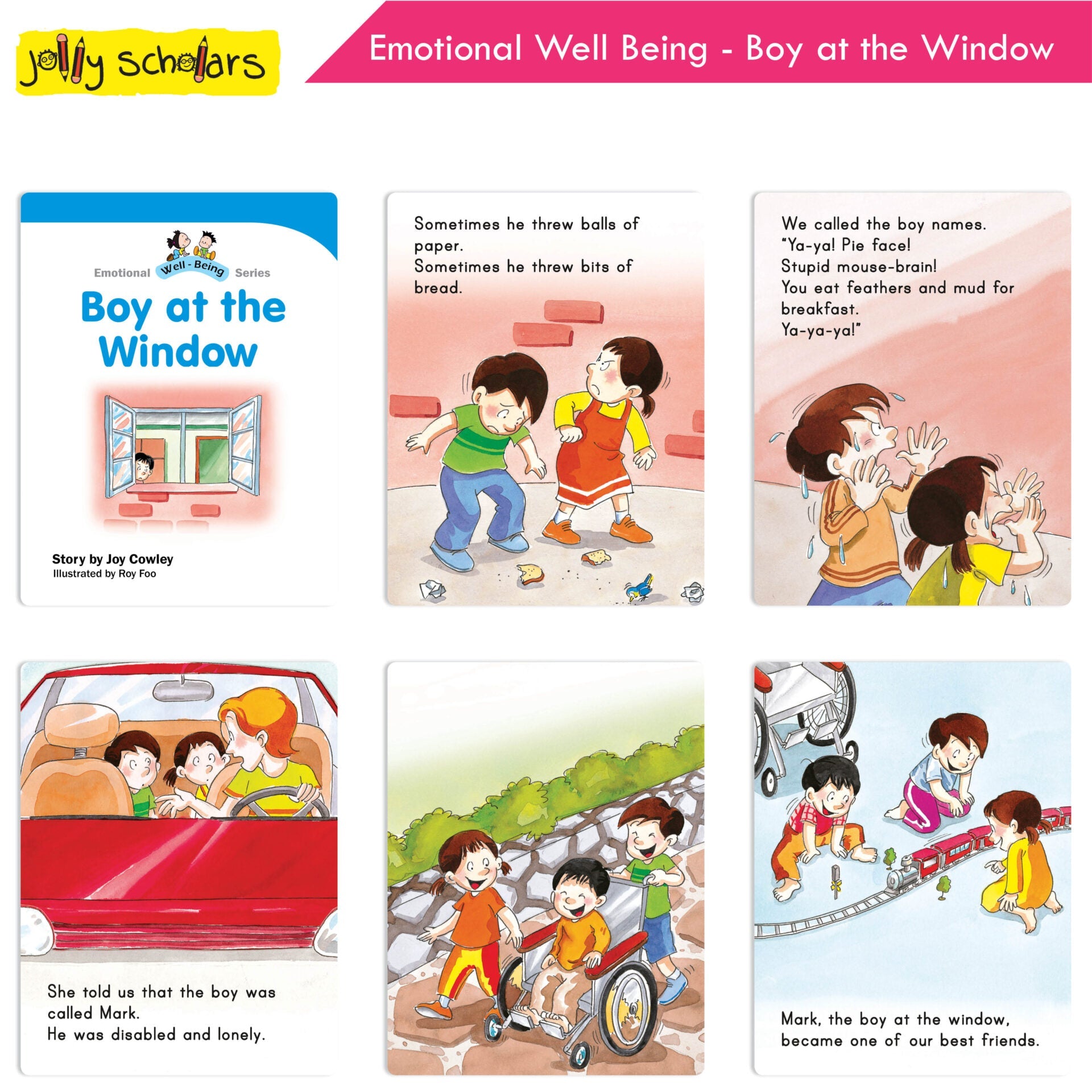 Jolly Scholars Emotional Well Being Story Books Set of 8 Ages 3-6 Years For Kids Learn Beauty, Anger, Sadness, Love Family & Friends etc.