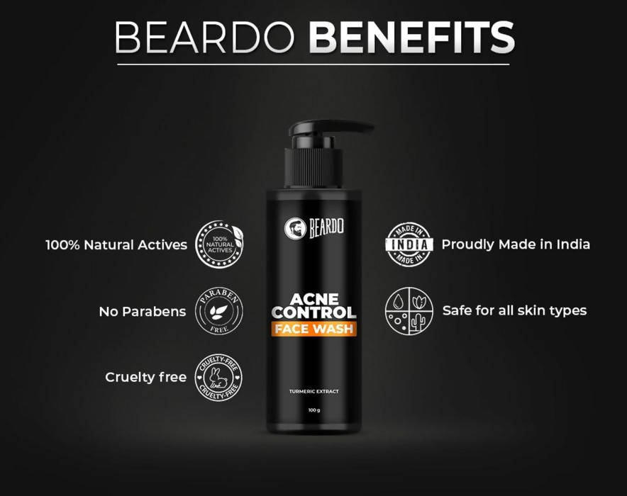 Beardo Acne Control Face Wash & Acne Control Face Gel Combo