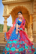 Blue Color Lehenga Choli for Women Indian Bridesmaid Lehenga Choli Set by Infinity Export