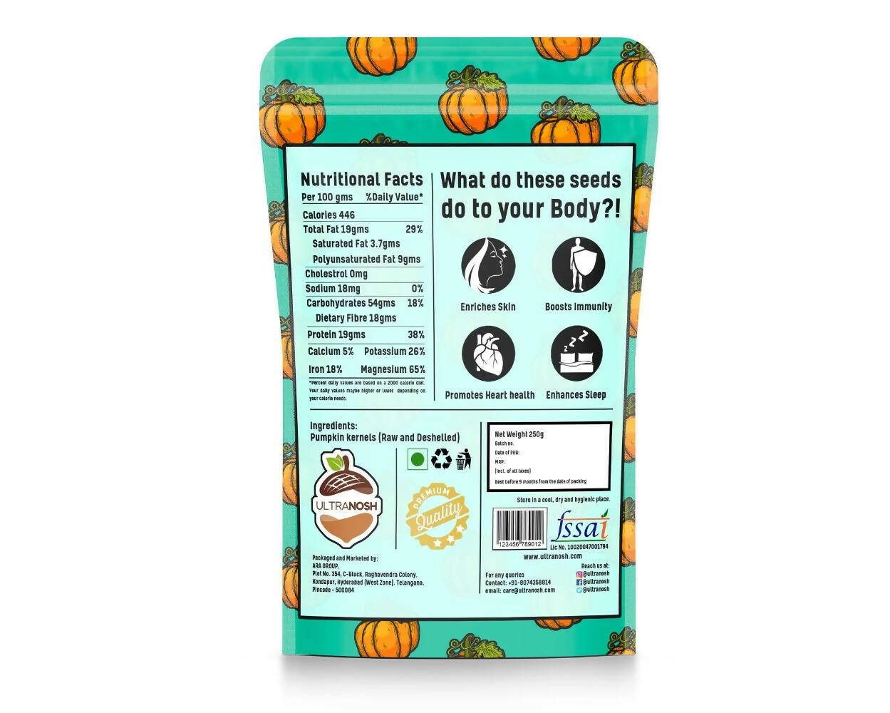 Ultranosh Premium Quality Pumpkin Seeds