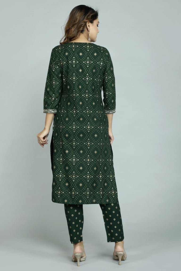 Alvano Women's Attractive And Stylish Rayon A Line Kurta With Pant And Dupatta