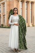 Teeya Creation White Color Chinon Silk Heavy Embroidery Work Fully Stitched Gown