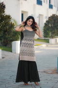 Teeya Creation Black Color Georgette Heavy Embroidery Work Pakistani Style Fully Stitched Salwar Suit
