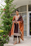 Teeya Creation Multi Color Star Georgette Embroidery Work Fully Stitched Salwar Suit