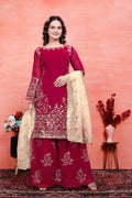 Teeya Creation Rani Color Faux Georgette Embroidery Work Fully Stitched Salwar Suit