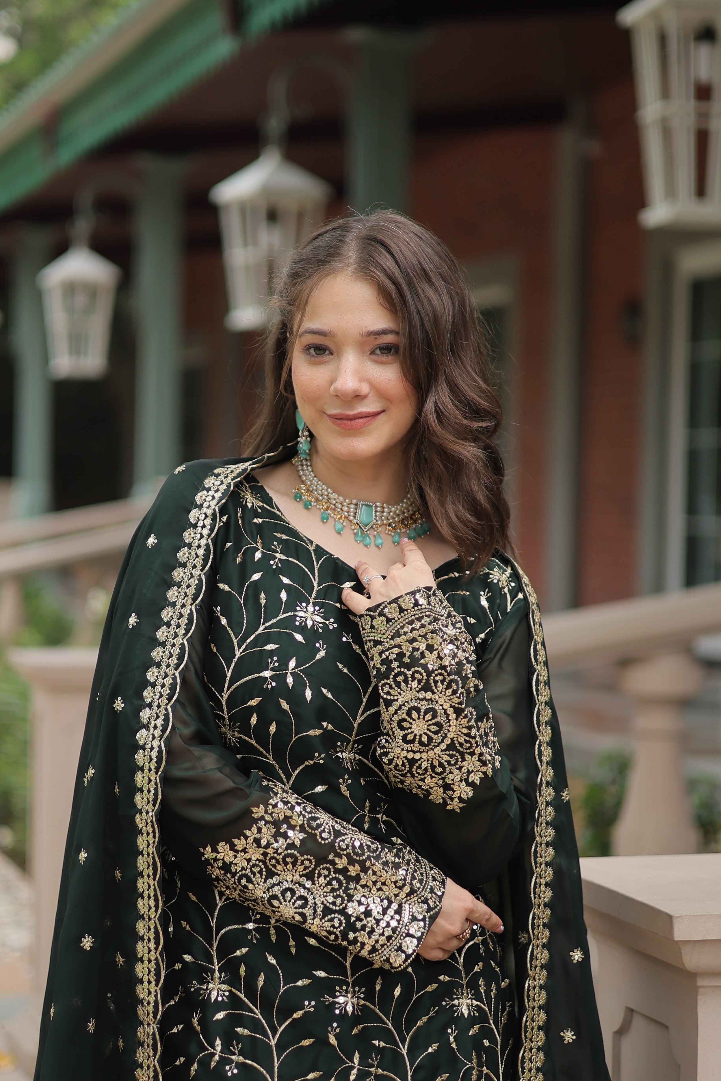 Teeya Creation Green Color rangoli Silk Heavy Sequence And Embroidery Work Fully Stitched Plazo Pair