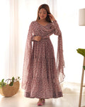 Teeya Creation Multi Color Faux Georgette Digital Printed Anarkali Style Fully Stitched Gown