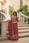 Teeya Creation Peach Color Faux Georgette Heavy Work Fully Stitched Sharara Set