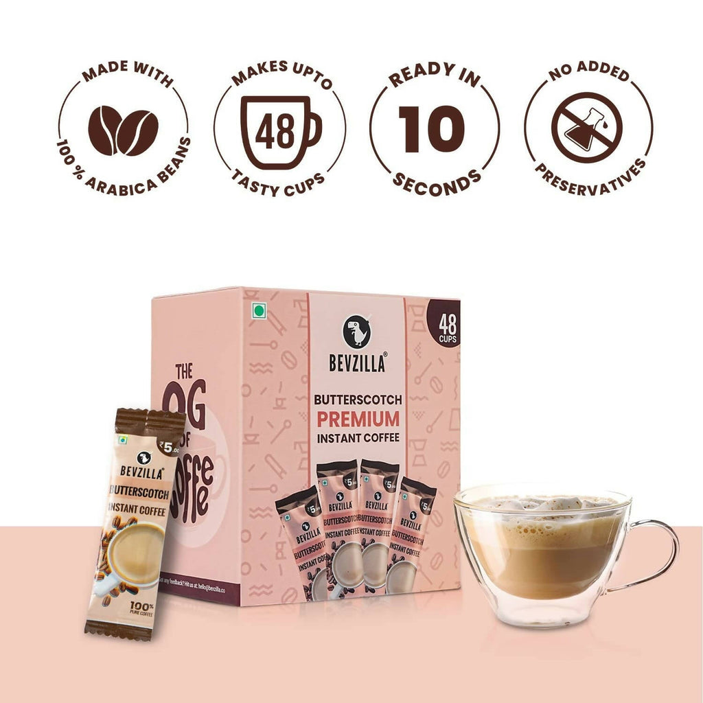 Bevzilla Instant Coffee Powder Sachets (Butterscotch)