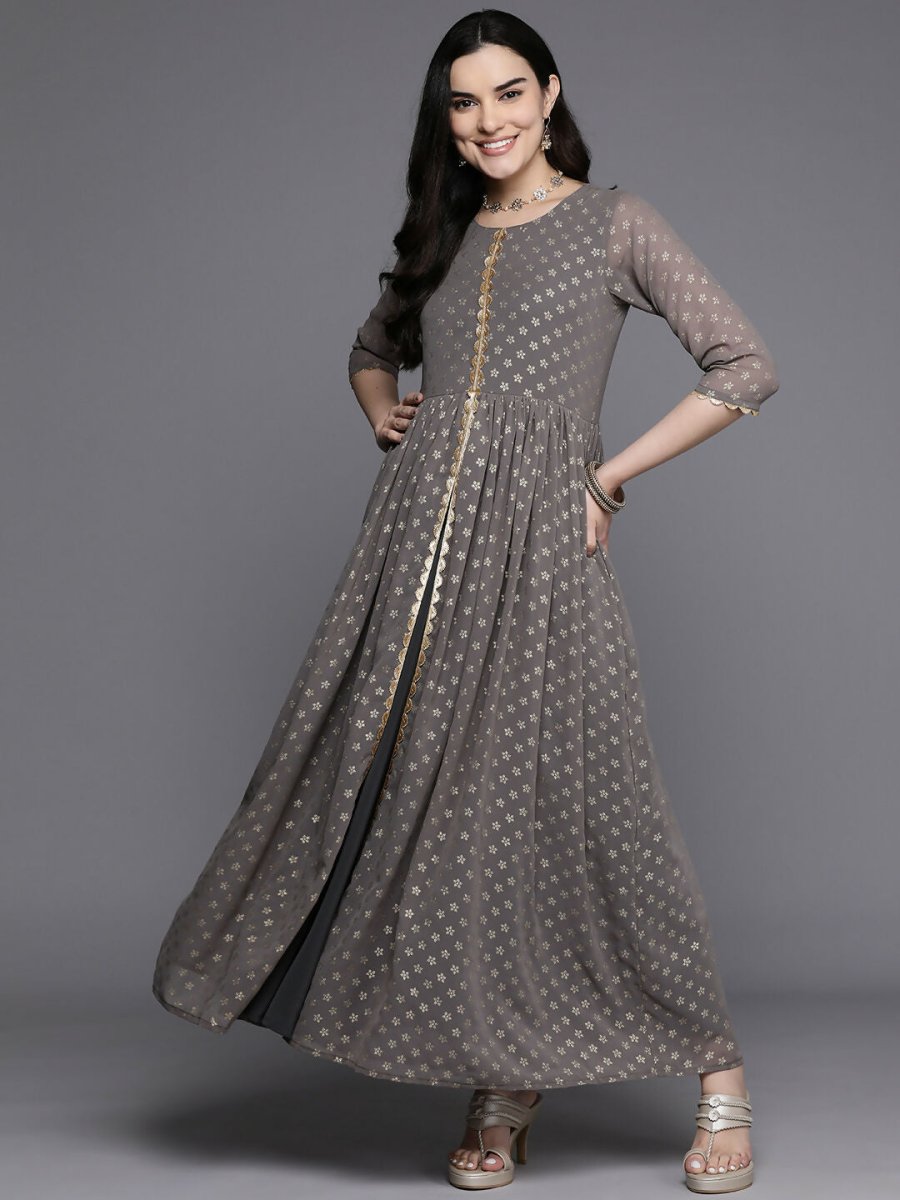 Ahalyaa Women's Traditional wear Kurta Set - Grey