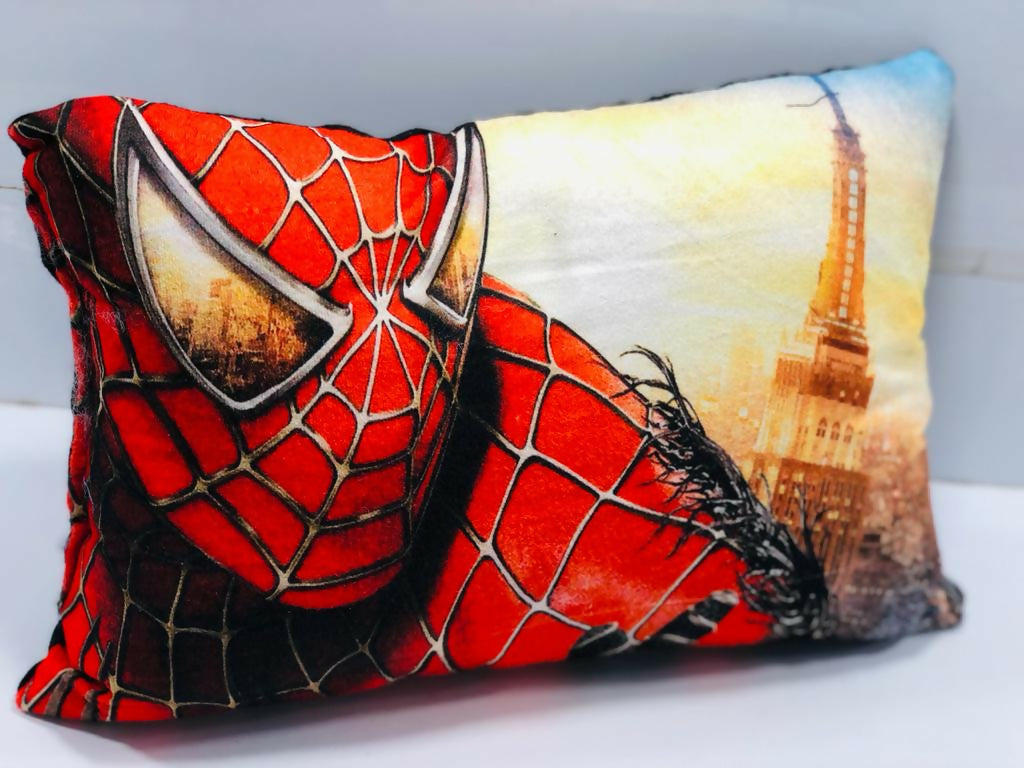Unique Fashion Microfibre Filled Cushion For Kids - Spiderman