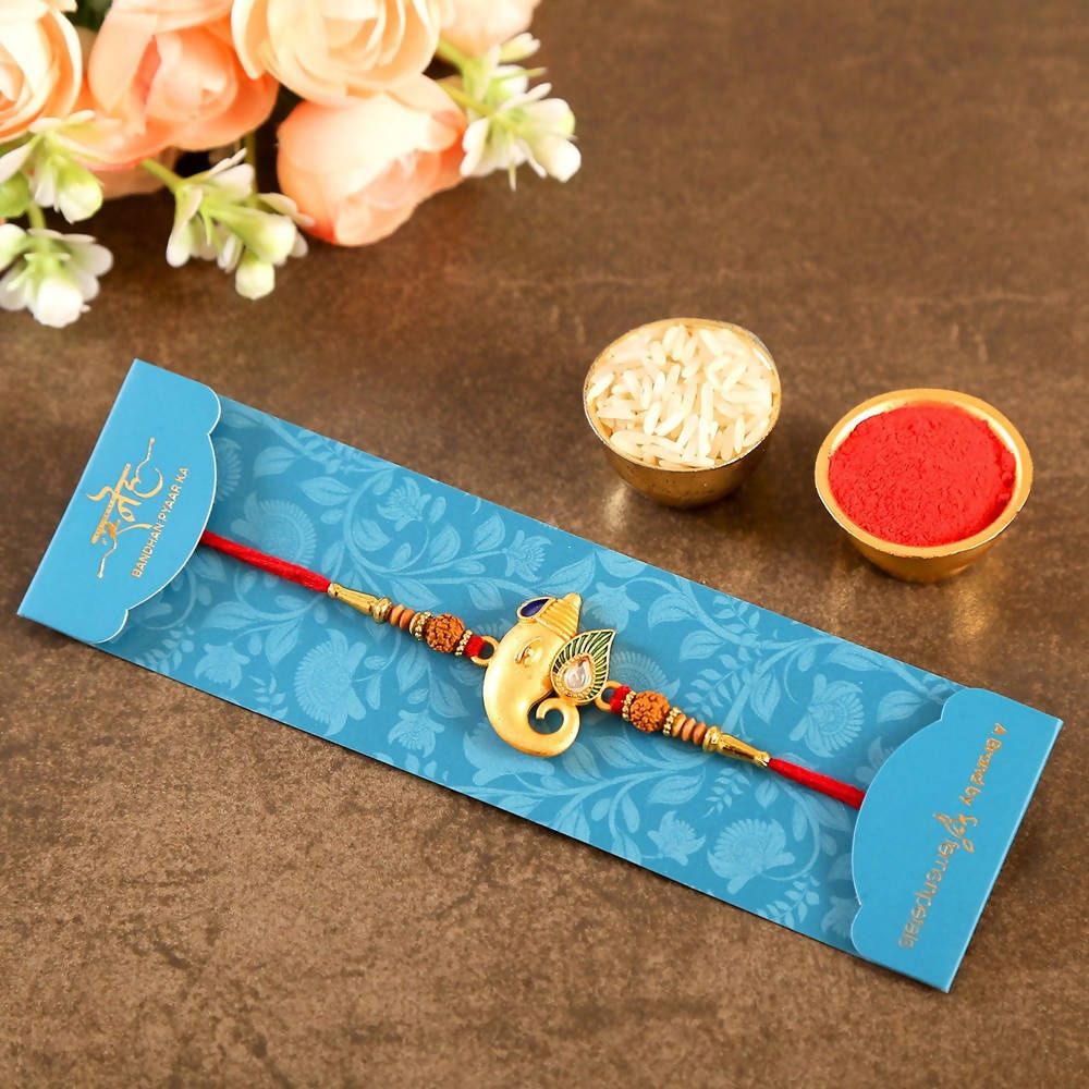 Spiritual Lord Ganesha Rakhi & Dairy Milk Silk